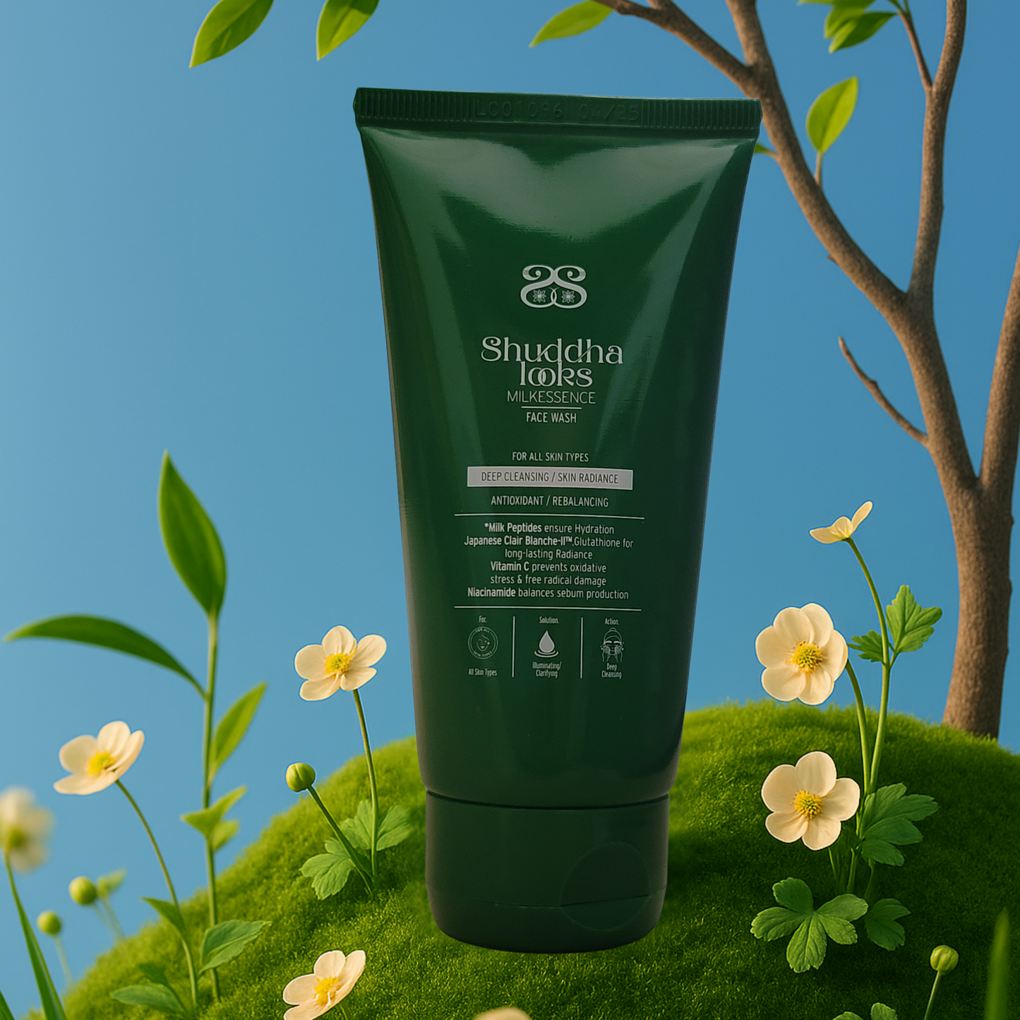 Milk Essence Face Wash with Glutathione, Vitamin C & Niacinamide