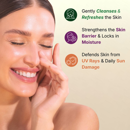 Facewash +  Moisturizer +  Sunscreen